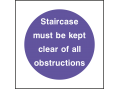 Staircase Must Be Kept Clear